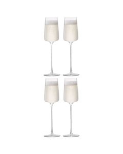 Standard Metropolitan 4 x Champagne Flutes designed by LSA.