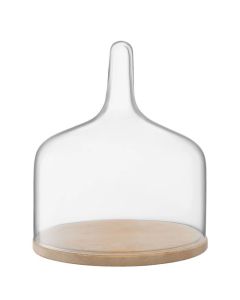 LSA International's Signature Cloche Large Dome with Oak Base.