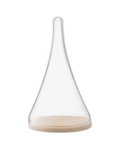 LSA International's Signature Cloche Tall Dome with Oak Base.