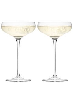 These Signature Wine 2 x Champagne Saucers are designed by LSA International. 
