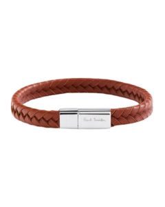 Men's Braided Brown Leather Bracelet