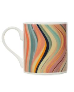 This Swirl Print Bone China Mug by Paul Smith has a pastel coloured swirl print with soft hues.