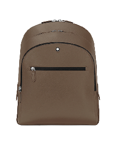 This Montblanc Sartorial Medium Backpack Mastic 3 Compartments is made with saffiano leather.