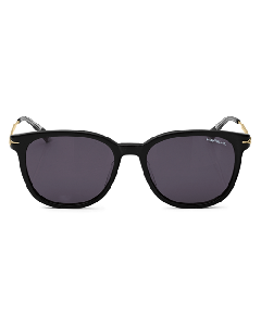These Montblanc Round Sunglasses with Black Acetate Frame have the brand name on the left lense. 