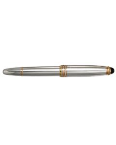 This Meisterstück 75th Anniversary White Gold & Diamond Rollerball Pen Solitaire by Montblanc has been made out of 18K solid gold.