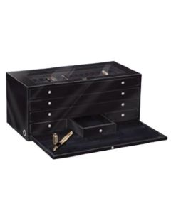 Montblanc's Wooden Collectors Box for 64 Pens looks great beside your workspace to show off your pens in a luxurious way.