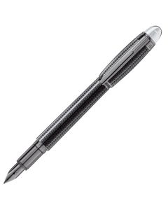This Montblanc StarWalker Ultimate Carbon Fountain Pen has gunmetal trims in ruthenium coating.