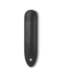 This Montblanc Meisterstück 1 Pen Sleeve in Black Leather is made out of calfskin leather that has been tanned in plain black.