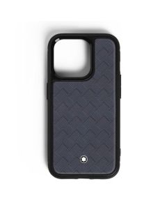 Montblanc's Extreme 3.0 Lavender Grey iPhone 16 Pro Hard Shell Case is finished with the snowcap dome that is palladium plated for a luxe finish.