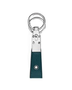 This Montblanc Sartorial Key Fob Cyprus Blue Saffiano Leather has two split rings in polished silver for you to attach multiple keys in one place.