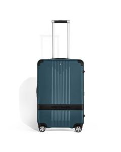 This Montblanc #MY4810 Avio Blue Medium Trolley Case is made out of polycarbonate and is durable.