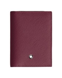 Montblanc's Sartorial Cassis Leather 4CC Business Card Holder is made from cowhide leather.