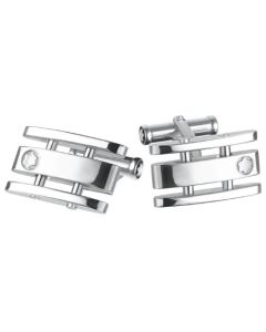 These Montblanc Three Ring Sterling Silver Cufflinks are inspired by the three rings on the pens and feature the snowcap emblem engraved in a simple design.