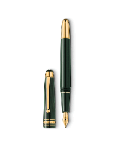 Montblanc's Meisterstück The Origin Collection Classique Green Fountain Pen comes in a gift box.