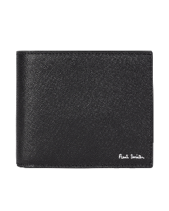 This 'Mini Blur' Interior 8CC Black Leather Wallet by Paul Smith has been made from cowhide leather.