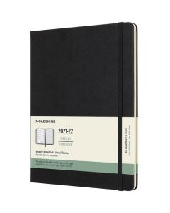 A4 18-Month Hard Cover Black 2021-2022 Weekly Planner