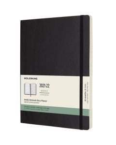 A4 18-Month Soft Cover Black 2021-2022 Weekly Planner