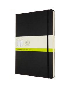 This Moleskine A4 Hard Cover Black Classic Plain Notebook can be embossed. 