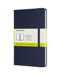 Medium Hard Cover Navy Classic Plain Notebook