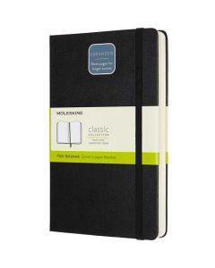 This Moleskine A5 Hard Cover Black Classic Plain Notebook is perfect for daily use. 