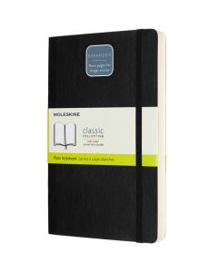 A5 Soft Cover Black Classic Plain Notebook