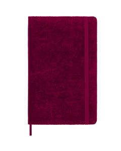 This Medium Velvet Collection Red Lined Notebook has been designed by Moleskine. 