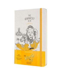 This Medium Limited Edition The Cowardly Lion Plain Notebook was designed by Moleskine. 