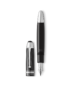 Montblanc's Meisterstück The Origin Collection 149 Fountain Pen is made from precious resin and has a luxe black barrel and cap with polished silver.