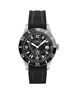 1858 Iced Sea Black Rubber Automatic Date Watch designed by Montblanc.