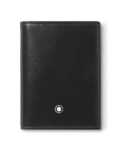 Montblanc's Meisterstück Black Leather 4CC Card Holder is made out of calfskin leather with a smooth finish.