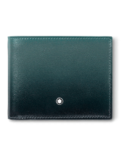 Montblanc's Meisterstück Sfumato 6CC British Green Leather Wallet has an ombre effect.