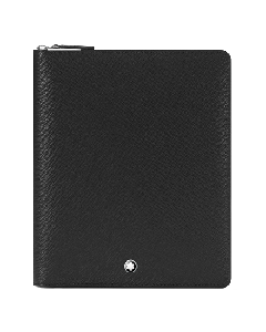 Sartorial A5 Notebook Holder Black Saffiano Zip Around Set By Montblanc