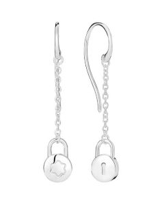 These are the Montblanc Always Together Long Silver Earrings.