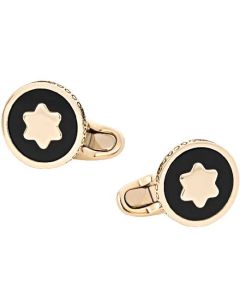 These are the Montblanc Black Onyx and Au750 Red Gold Meisterstück Cufflinks.