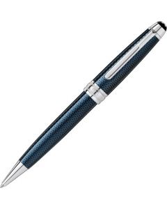 Montblanc ballpoint pen is made with a blue resin body.