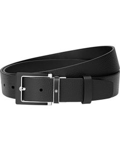 This Montblanc black leather belt is part of their Casual Line.