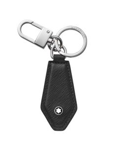 Sartorial Black Leather Diamond Shaped Key Fob