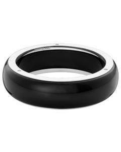 Les Aimants Black Resin Sterling Silver Medium Bangle