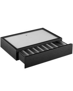 This Montblanc Black Leather Stackable Module can hold up to 8 writing instruments.