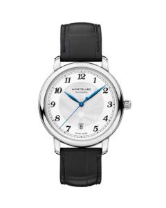 This black Montblanc watch is part of their star legacy collection. 