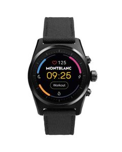 This is the Montblanc Summit Lite Black Aluminium & Fabric Smartwatch. 