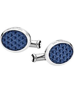 These are the Montblanc Blue Lacquer Oval Meisterstück Cufflinks. 