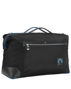 This Blue Spirit ECONYL® Duffel Bag has been designed by Montblanc.