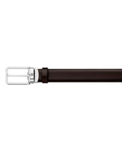 The Montblanc brown & tan smooth leather classic belt.
