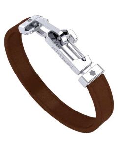 This is the Montblanc Brown Leather Wrap Me Bracelet. 