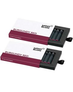 Montblanc burgundy red ink cartridges.