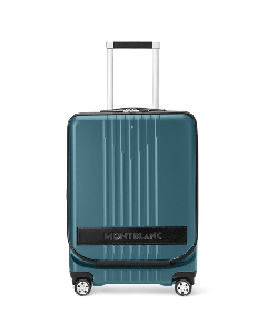 This #MY4810 Ottanio Cabin Trolley with Front Pockets by Montblanc has black leather accents. 