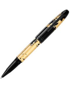 This is the Montblanc Meisterstück Solitaire Calligraphy Gold Leaf Rollerball Pen.
