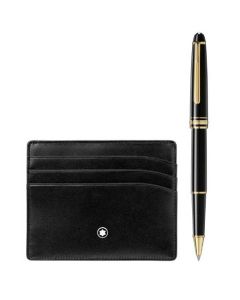 This is the Montblanc Meisterstück Classique Gold Plated Rollerball and Meisterstück 6CC Pocket.