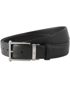 This black textured leather belt has been designed by Montblanc.